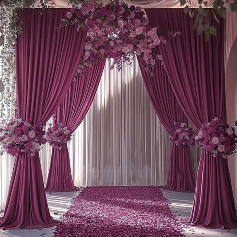 Office Tech Background - Spandex Wrinkle Free Backdrop Curtain Soft
