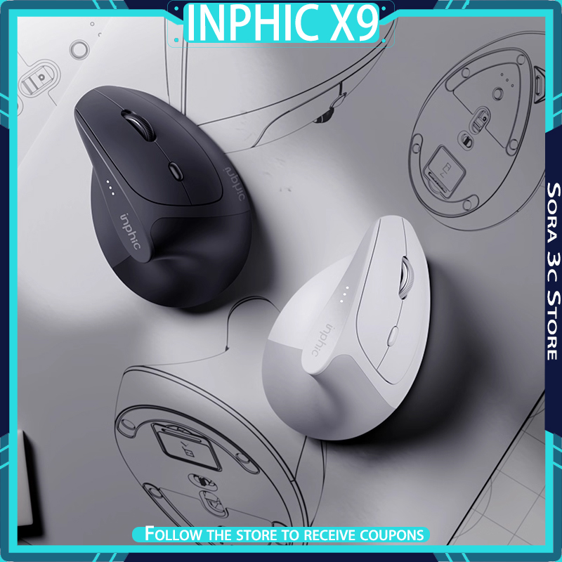 Ergonomic Mouse Vertical - INPHIC X9 Vertical Wireless Mouse Ergonomic