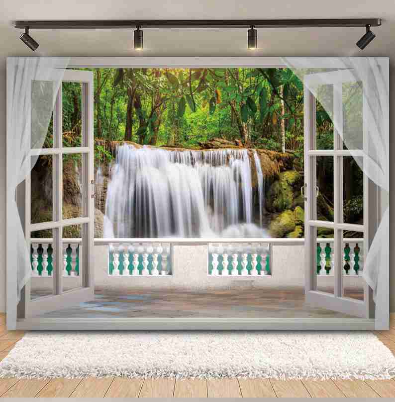 Spring Scene Window Backdrop S - огляд і ціна Office Tech Background