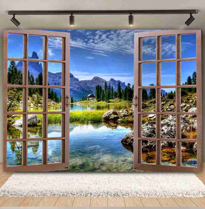Spring Scene Window Backdrop S - огляд і ціна Office Tech Background