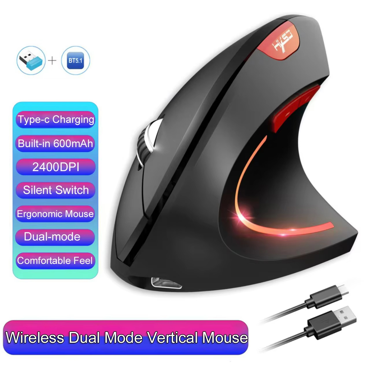 Dual Mode Wireless Vertical Mo - огляд і ціна Ergonomic Mouse Vertical