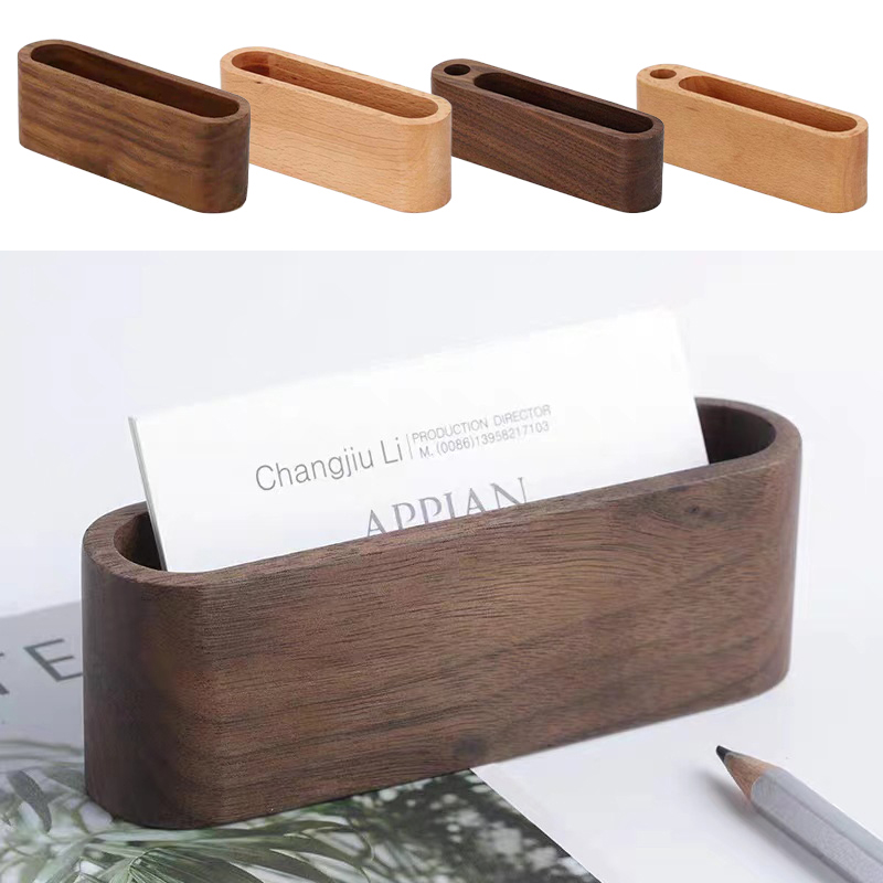 Business Card Holder Wooden Or - огляд і ціна Home Office Tech Gadgets