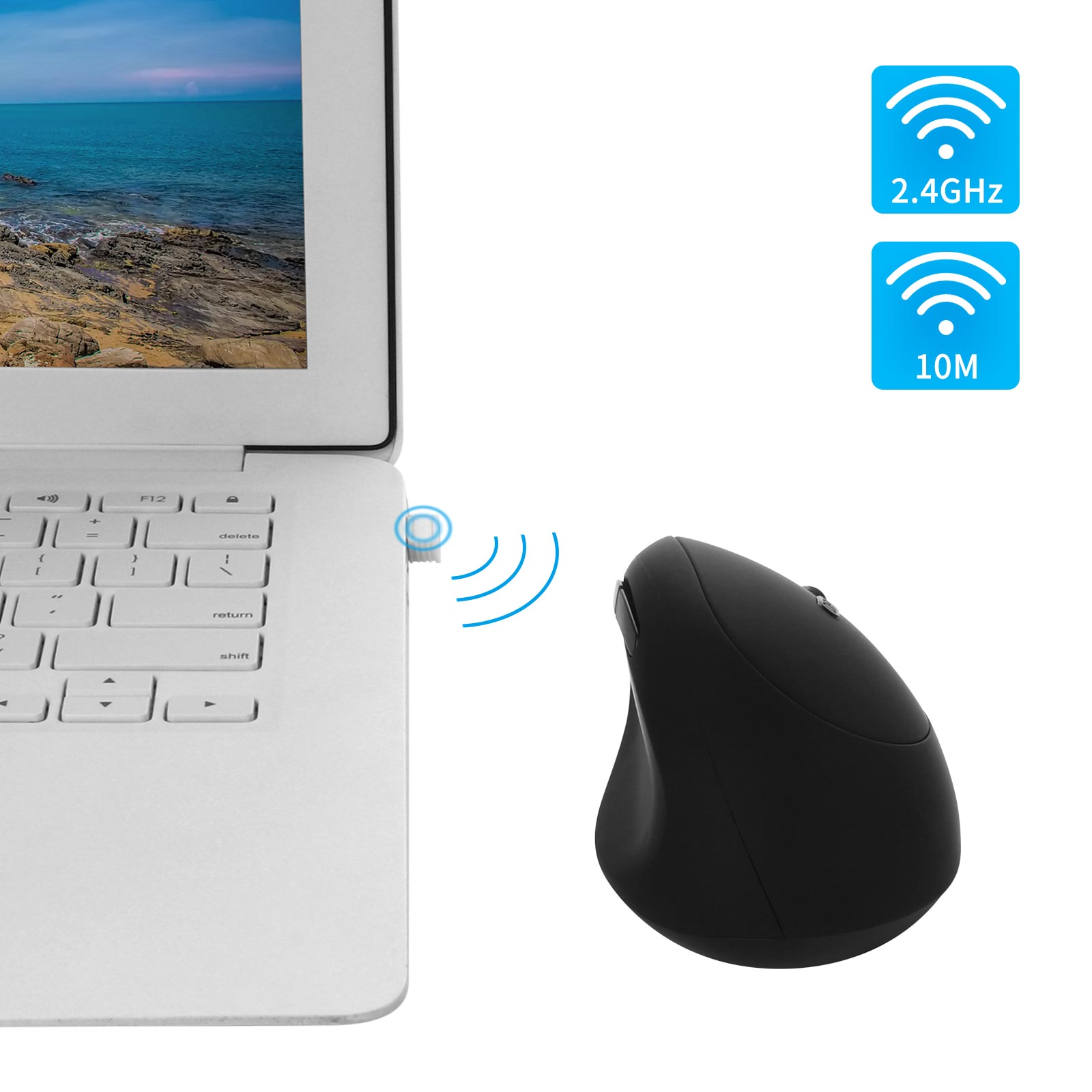 Wireless 2.4G Mouse DPI Adjust - огляд і ціна Ergonomic Mouse Vertical