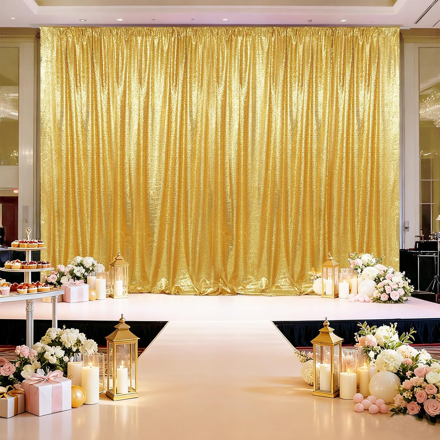 Sequin Backdrop Curtain 1 Pane - огляд і ціна Office Tech Background
